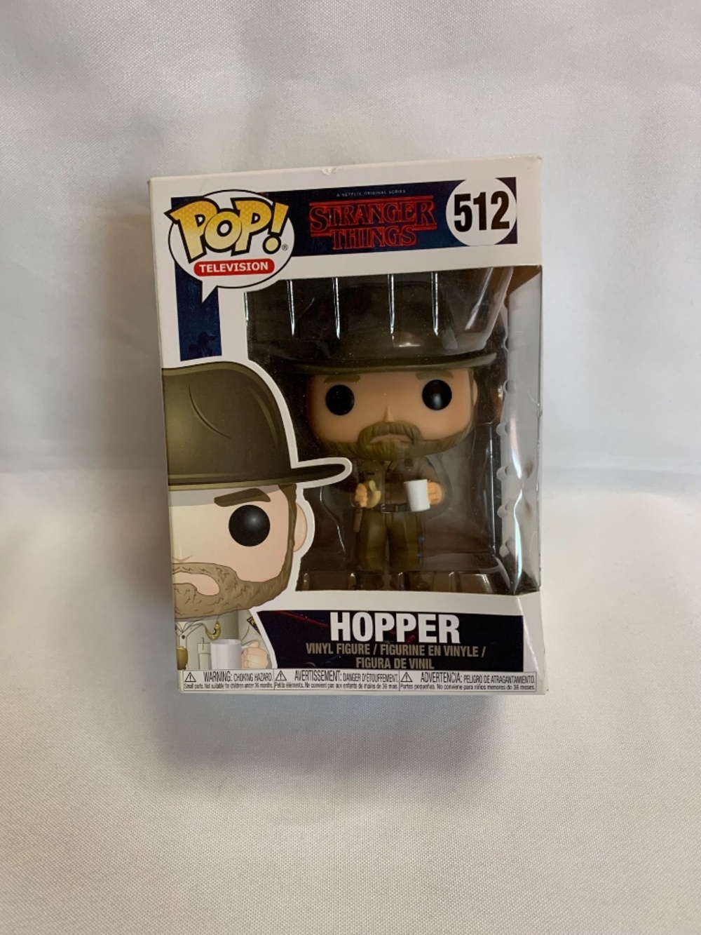 NIB! Funko Pop Stranger Things Hopper #512! - Picture 2 of 7